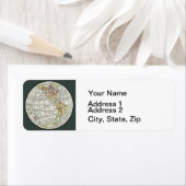 Western halfrond kaart Wereldbol reizen Etiket (Insitu)