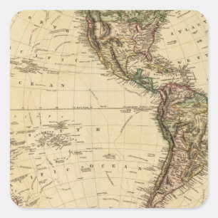 Western Hemisphere 8 Vierkante Sticker