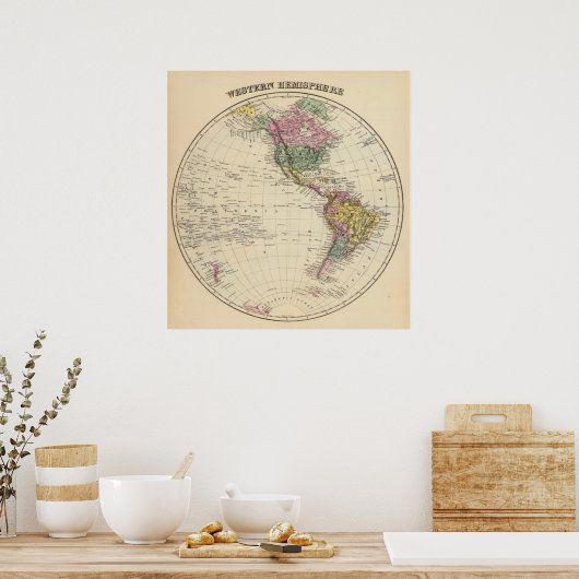 Western Hemisphere Poster (Keuken)