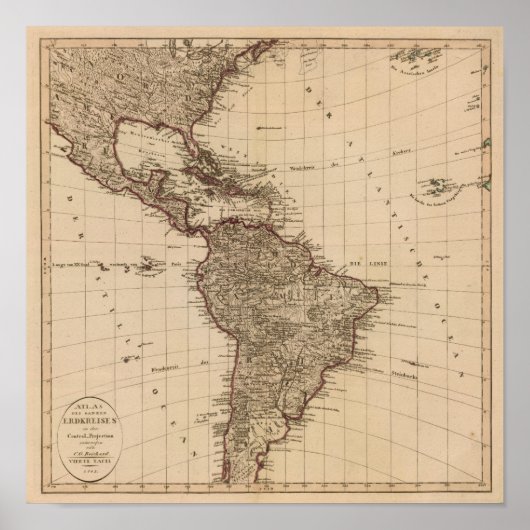 Western Hemisphere, South America Poster (Voorkant)