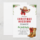 Western Hoedown Christmas Party invitation (Devant / Derrière)