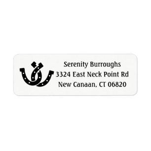 Western Hoefijzer Boerderij paard Etiket