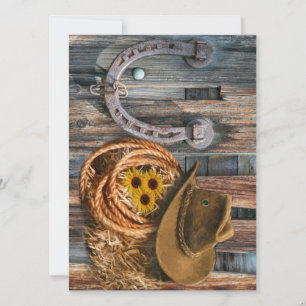 Western Hoefijzer Cowboy Pet Lasso Save The Date