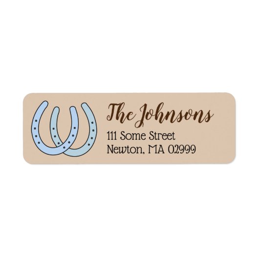 Western Hoefijzer Return Address Label (Voorkant)