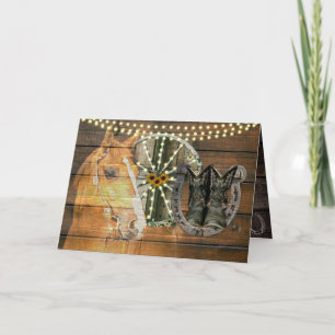 Western Hoefijzer zwoegwiel Cowboy Boots Kaart