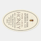 Western Honeybee 16 oz Queenline Jar Honey Label (Voorkant)