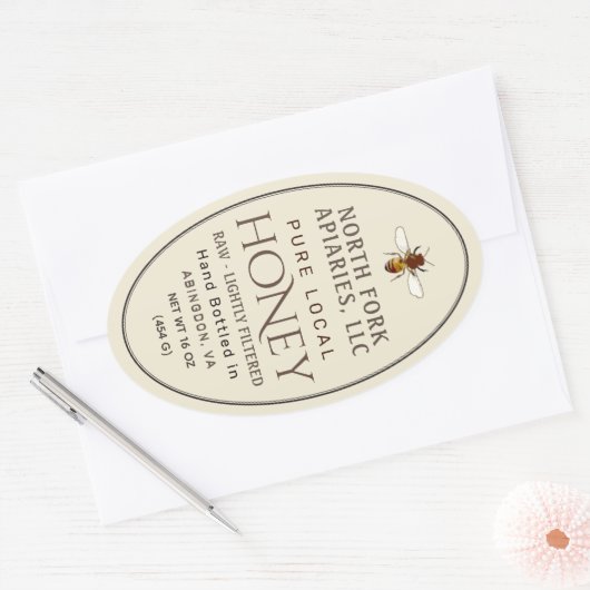 Western Honeybee 16 oz Queenline Jar Honey Label (Envelop)