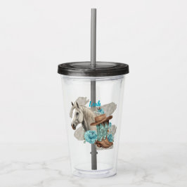 Western Horse  Acryl Drinkbeker