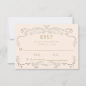 Western Horse Lovers Pink Wedding Carte RSVP (Devant)