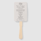 Western Horse Rustic Country Wedding Program  Handwaaier (Voorkant)