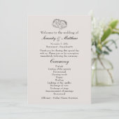 Western Horse Rustic Elegant Country Wedding Programma (Staand voorkant)