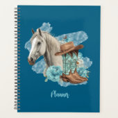 Western Horse Spiral Planner- Navy (Devant)