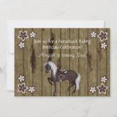 Western Horseback équitation Invitation Anniversai (Devant)