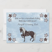 Western Horseback Riding Girls Invitation Annivers (Devant)