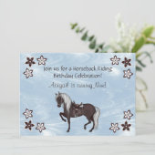 Western Horseback Riding Girls Invitation Annivers (Debout devant)