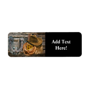 Western Horseshoe Cowboy Casquette Lasso Étiquette