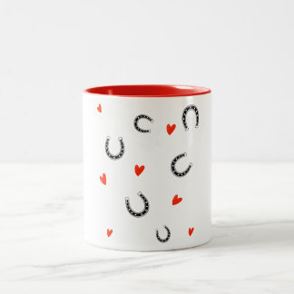Western Horseshoe Heart – Country Mug Tweekleurige Koffiemok