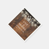 Western Horseshoes String Lights Wedding Servet (Hoek)