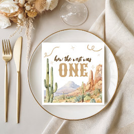 Western “How the West Was One” Napkin Servet