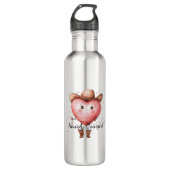 Western Howdy Cowgirl Heart Waterfles (Voorkant)