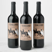 Western huwelijk wijn etiket (Flessen)