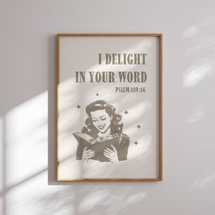 Western Ik ben blij met Uw Woord Psalm 119 1 Poster