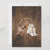 Western Ik doe BBQ Country Couples Douche Kaart (Achterkant)