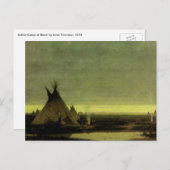 Western, Indiaas kamp in Dawn door Tavernier Briefkaart (Voorkant / Achterkant)