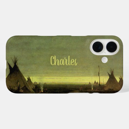 Western, Indiaas kamp in Dawn door Tavernier Case-Mate iPhone Case (Achterkant (horizontaal))