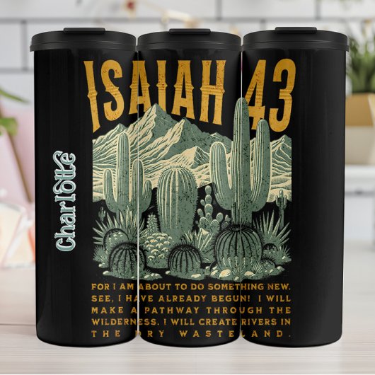 Western Isaiah 43 Desert Graphic Thermosbeker