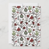 Western kerstdiner rendiergewei & cactus kaart (Achterkant)