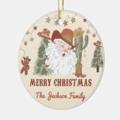 Western kerstfeest keramisch ornament (Links)