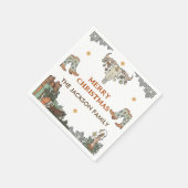 Western kerstfeest servet (Hoek)