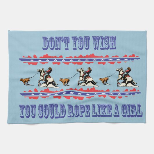 Western Kitchen Serviette Calf Roping (Horizontal)