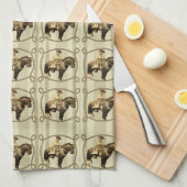 Western Kitchen Serviette Vintage Cowboy (Quart Plié)
