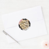 Western Koeienhuid Roze Wit Zwart Koeienhuid Ronde Sticker (Envelop)