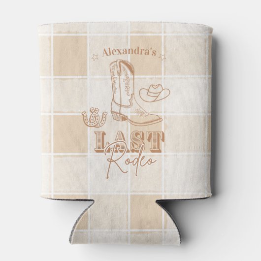 Western Laatste Rodeo Afscheidspartij Vrijgezellen Blikjeskoeler (Achterkant)