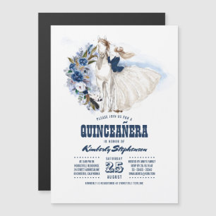 Western Land 15e verjaardag Quinceañera Magnetische Uitnodiging