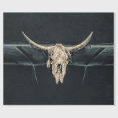 Western land Beige Gray Rustic Bull Koe Cadeaupapier (Vlak)