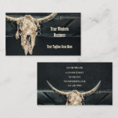 Western land Beige Gray Rustic Bull Koe Visitekaartje (Voorkant / Achterkant)