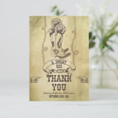 western land bruiloft dank u kaarten (Staand voorkant)