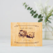 Western land bruiloft opslaan van de datum aankondigingskaart (Staand voorkant)