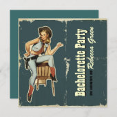 western land cowboy bachelorette kaart (Voorkant / Achterkant)