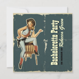 western land cowboy bachelorette kaart