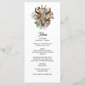 Western Land Cowboy Boho Koe Schedel Huwelijk Menu (Voorkant)
