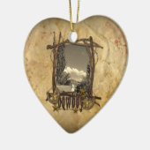 western land cowboy bruiloft foto ornament (Links)