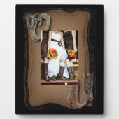 western land cowboy bruiloft fotoplaat (Voorkant)