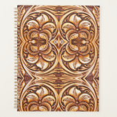 Western land cowboy lederen patroon Planner (Voorkant)