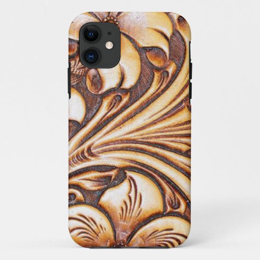 Western land cowboy-leren Case-Mate iPhone Case (Achterkant)