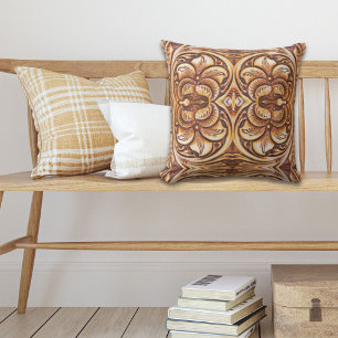 Western land cowboy-leren Kussen